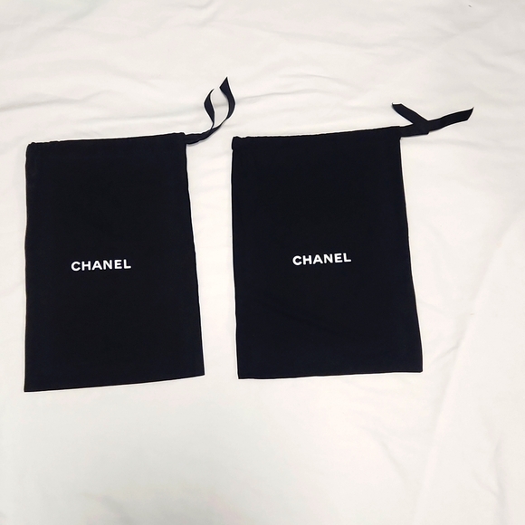 2 Genuine Chanel Shoe Dust Bags - Picture 1 of 3